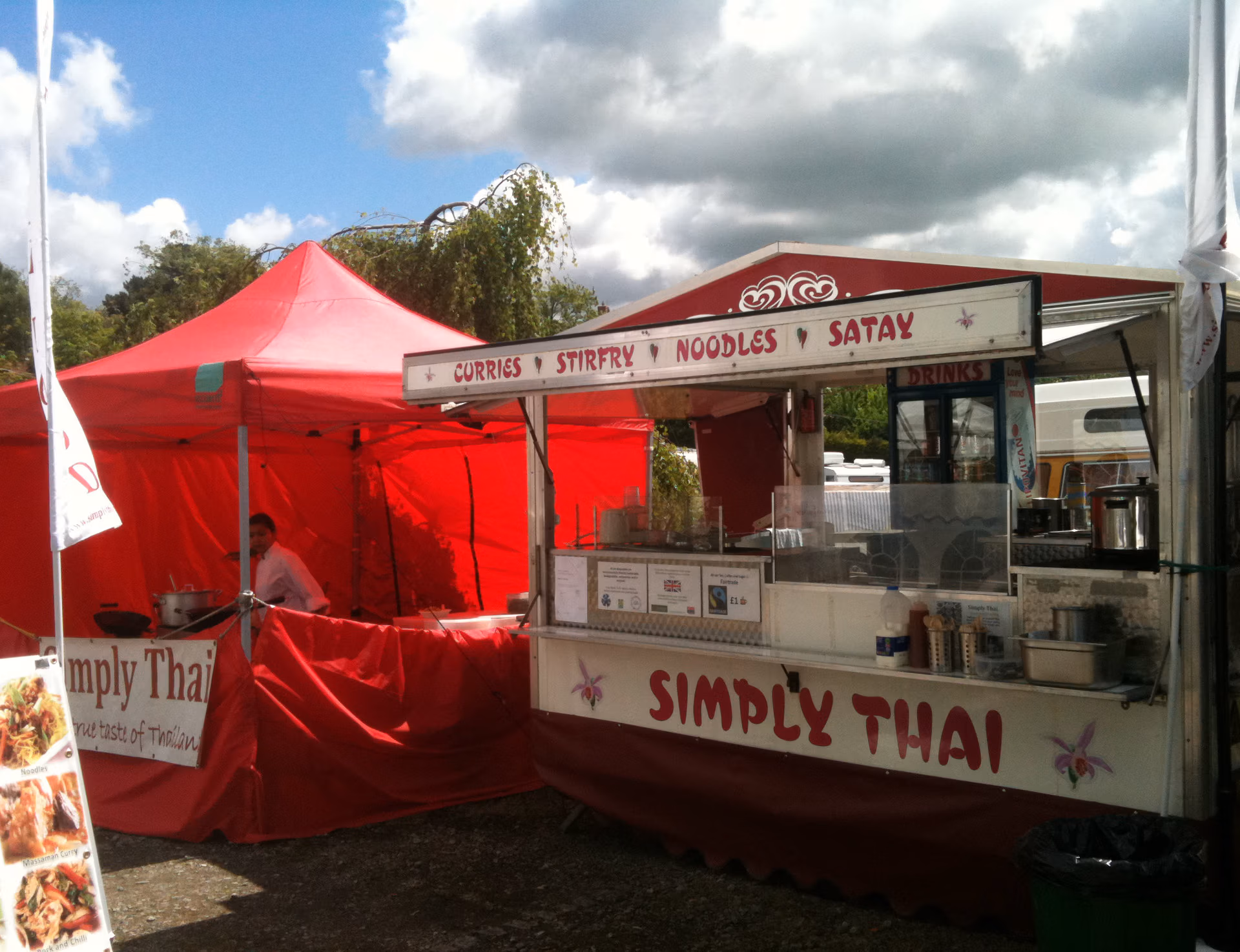 Simply Thai caterer Mark and Kosoom Conway, a favourite food and regular at LodeStar Festival in Lode Fen in Cambridgeshire.